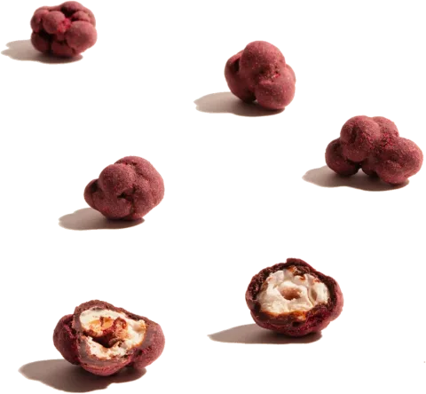 Manam Chocolate Raspberry Chilli Chocolate Popcorn Dragees - 80% Dark