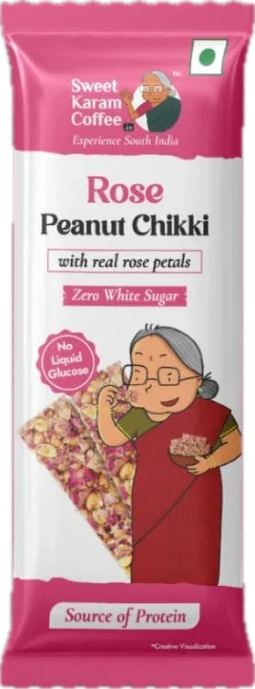 Sweet Karam Coffee Rose Peanut Chikki Bar