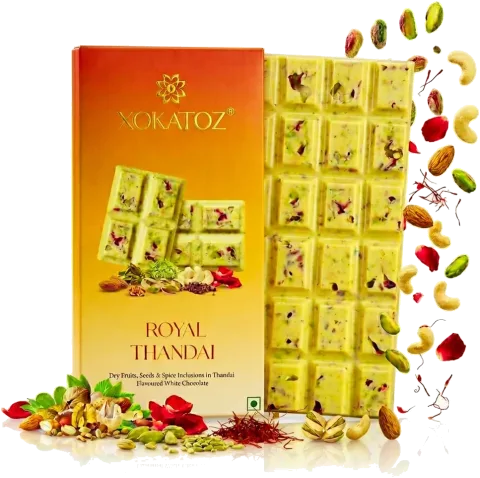 XOKATOZ Royal Thandai Flavoured White Chocolate Bar