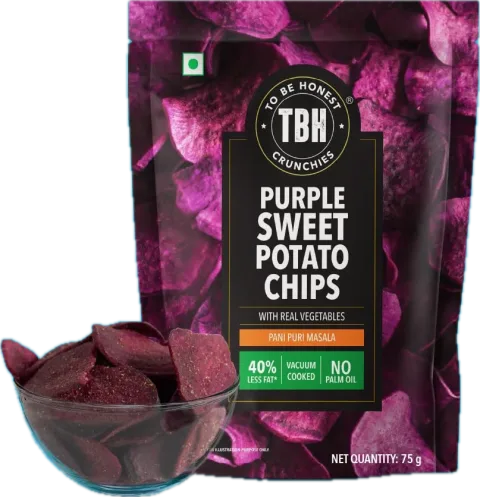 To Be Honest (TBH) Purple Sweet Potato Chips with Pani Puri Masala