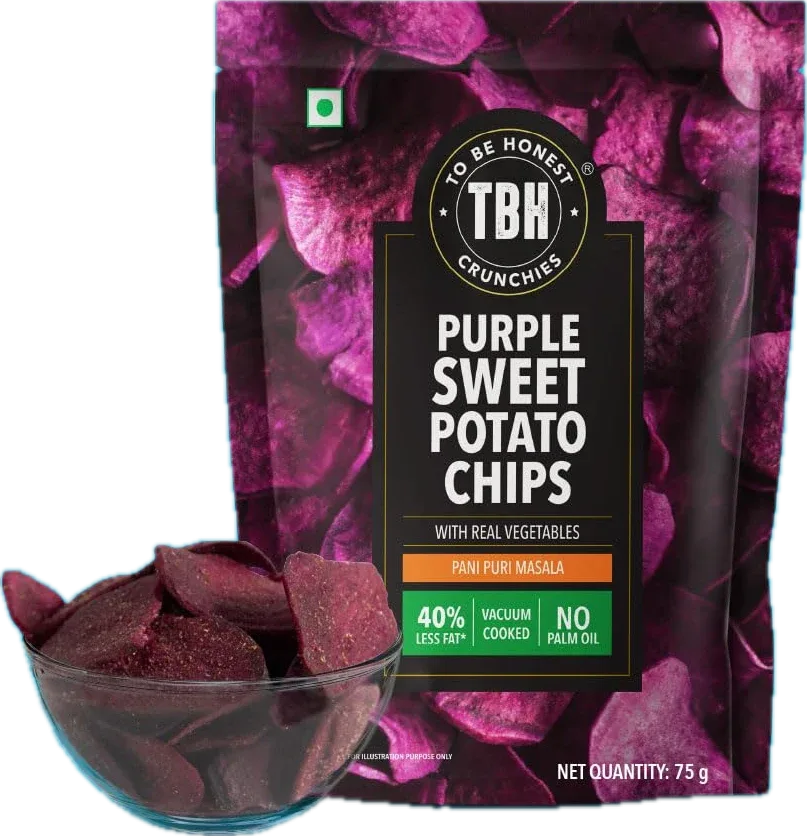 To Be Honest (TBH) Purple Sweet Potato Chips with Pani Puri Masala