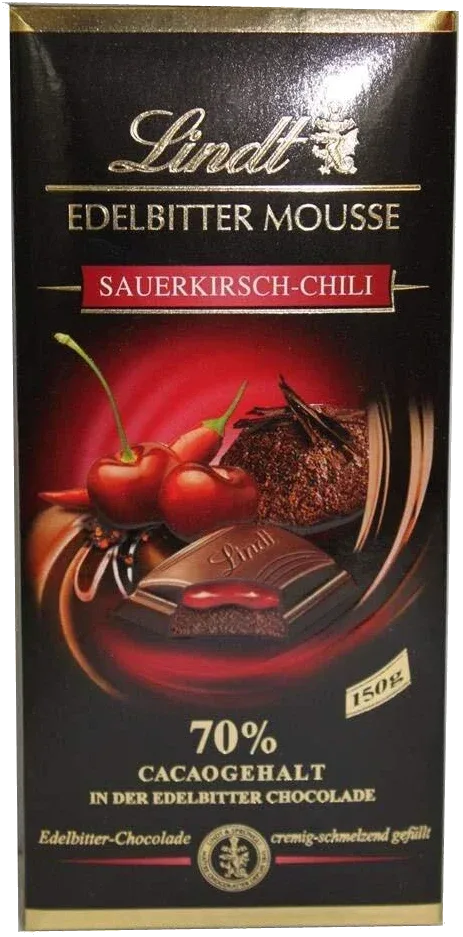 Lindt Edelbitter Mousse — Sour Cherry & Chilli