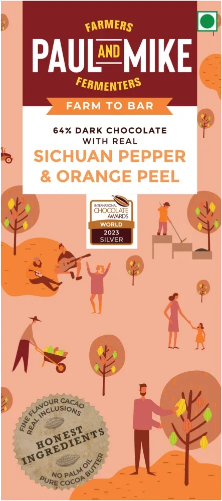Paul And Mike Mild Dark Sichuan Pepper & Orange Peel Chocolate