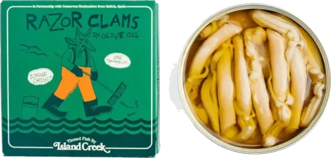 Island Creek Oysters Galician Razor Clams in Brine