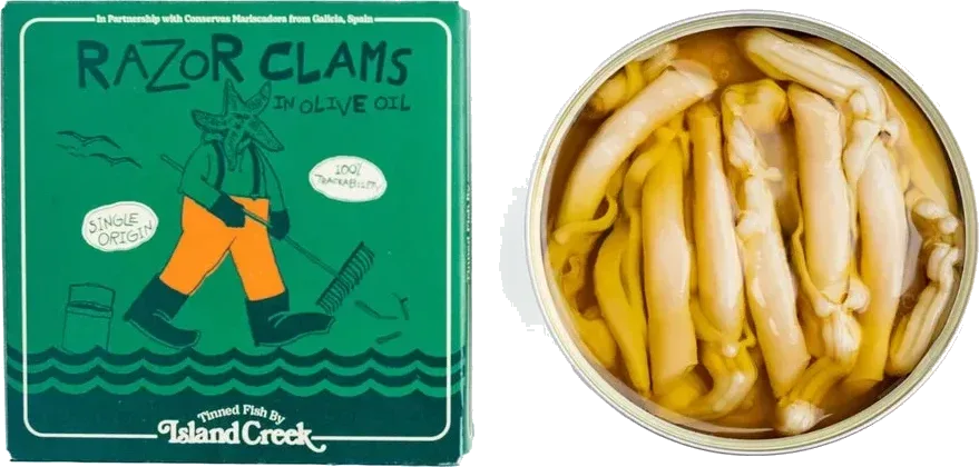 Island Creek Oysters Galician Razor Clams in Brine