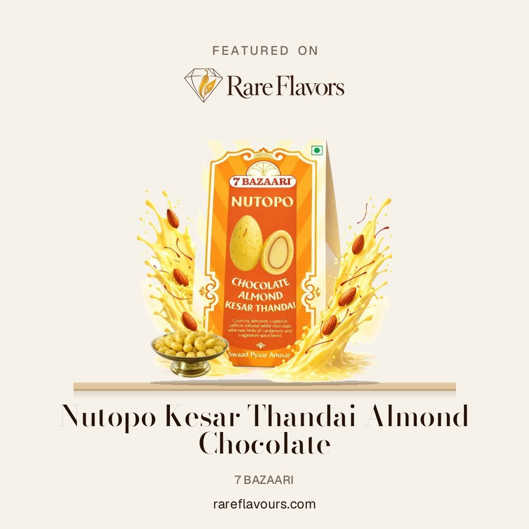 Nutopo Kesar Thandai Almond Chocolate: featured on Rare Flavours