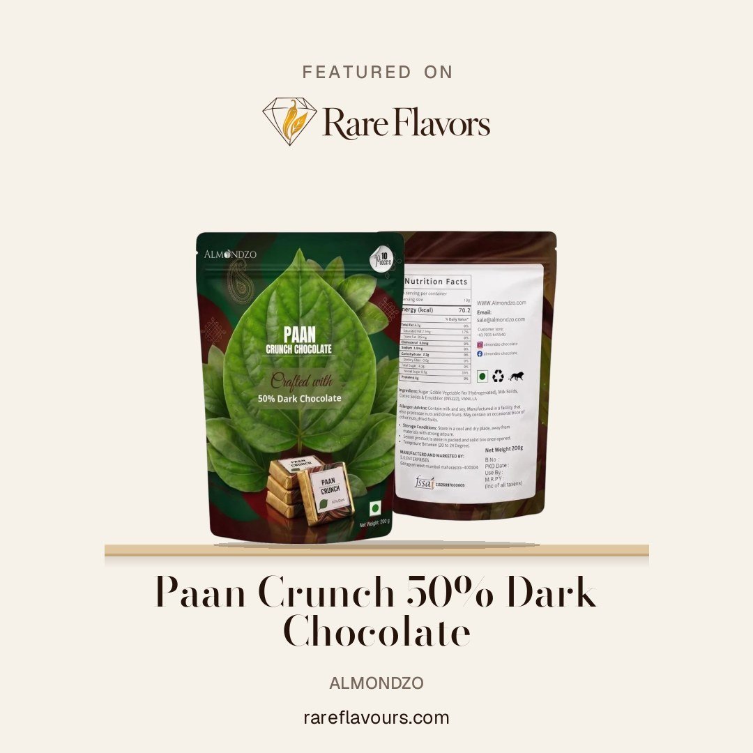Paan Crunch 50% Dark Chocolate: featured on Rare Flavours