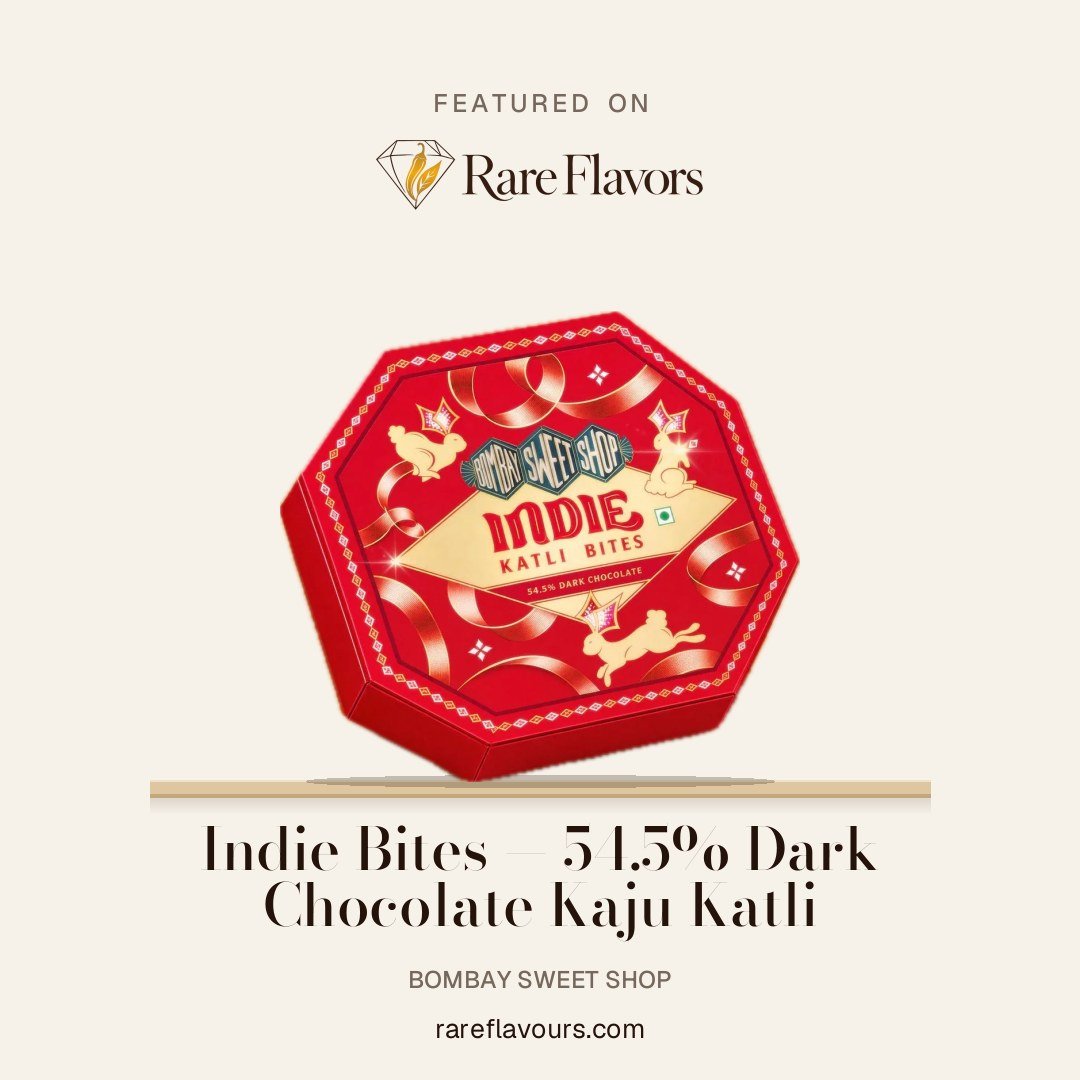 Indie Bites — 54.5% Dark Chocolate Kaju Katli: featured on Rare Flavours