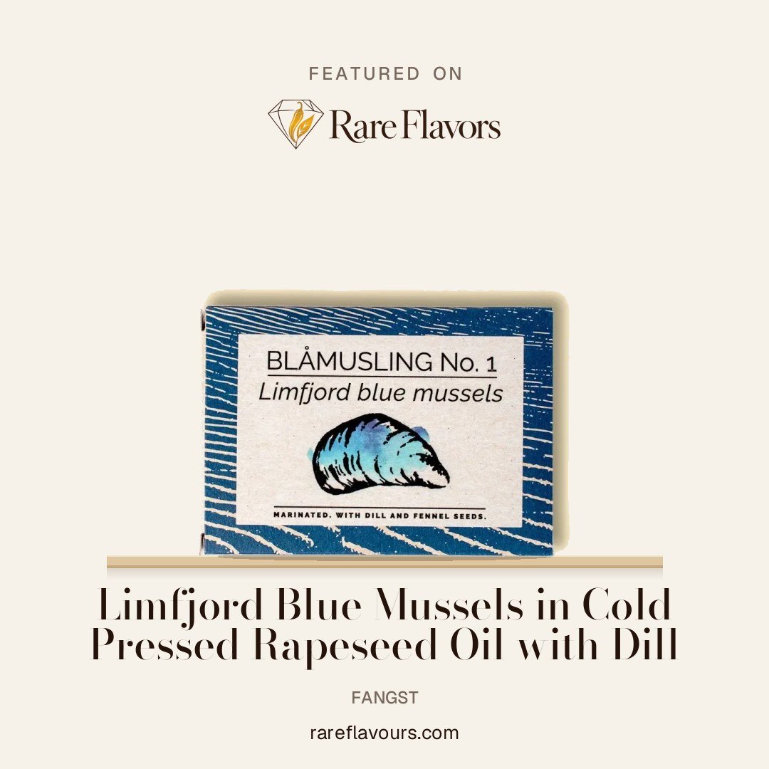 Limfjord Blue Mussels in Cold Pressed Rapeseed Oil with Dill & Fennel: featured on Rare Flavours