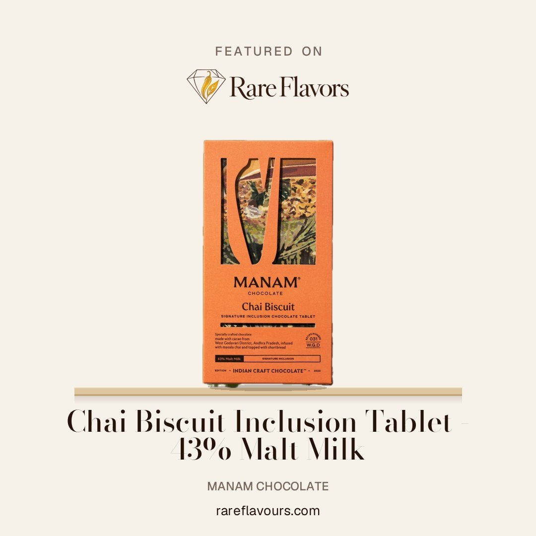 Chai Biscuit Inclusion Tablet - 43% Malt Milk: featured on Rare Flavours