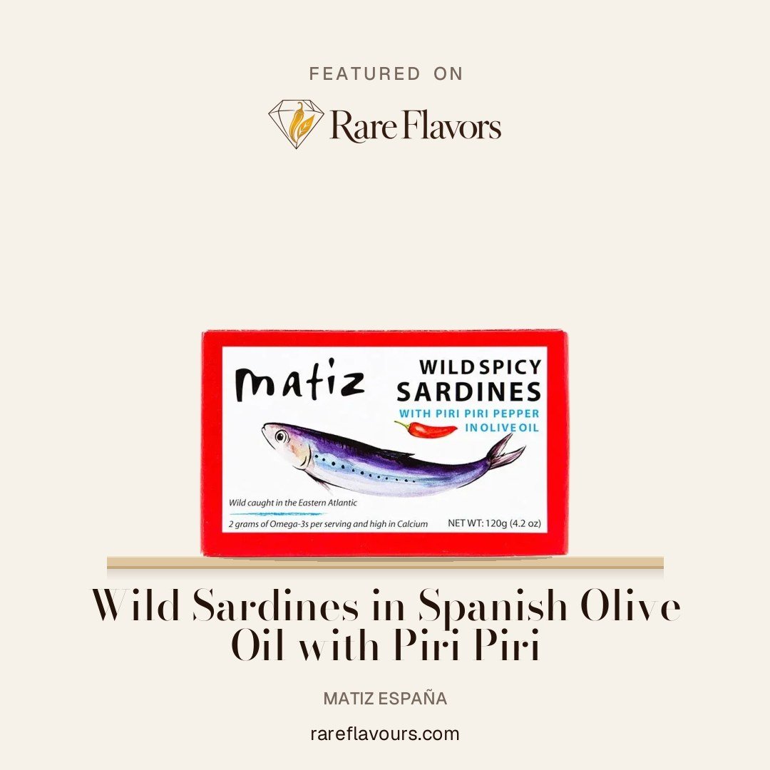 Wild Sardines in Spanish Olive Oil with Piri Piri: featured on Rare Flavours