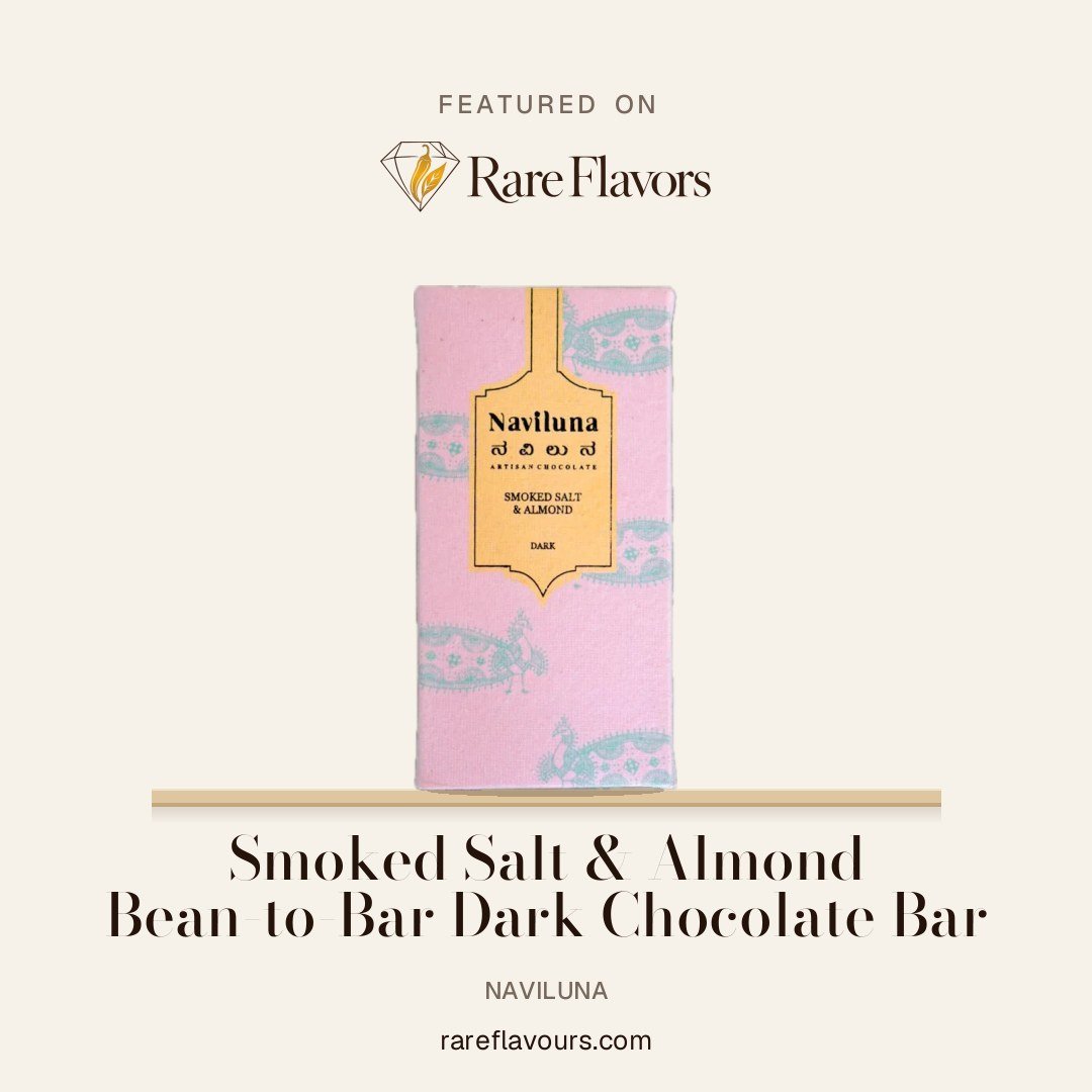 Smoked Salt & Almond Bean-to-Bar Dark Chocolate Bar: featured on Rare Flavours