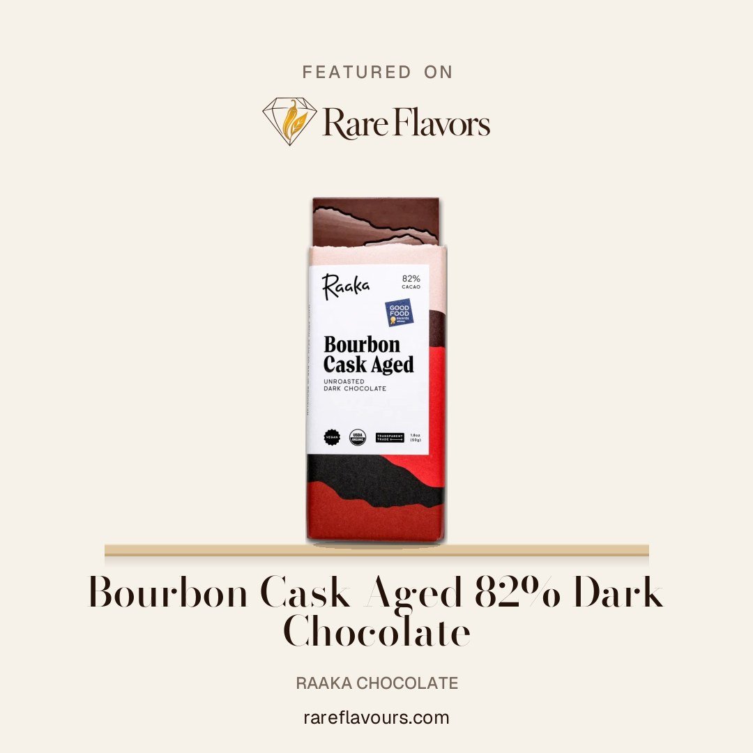 Bourbon Cask Aged 82% Dark Chocolate: featured on Rare Flavours
