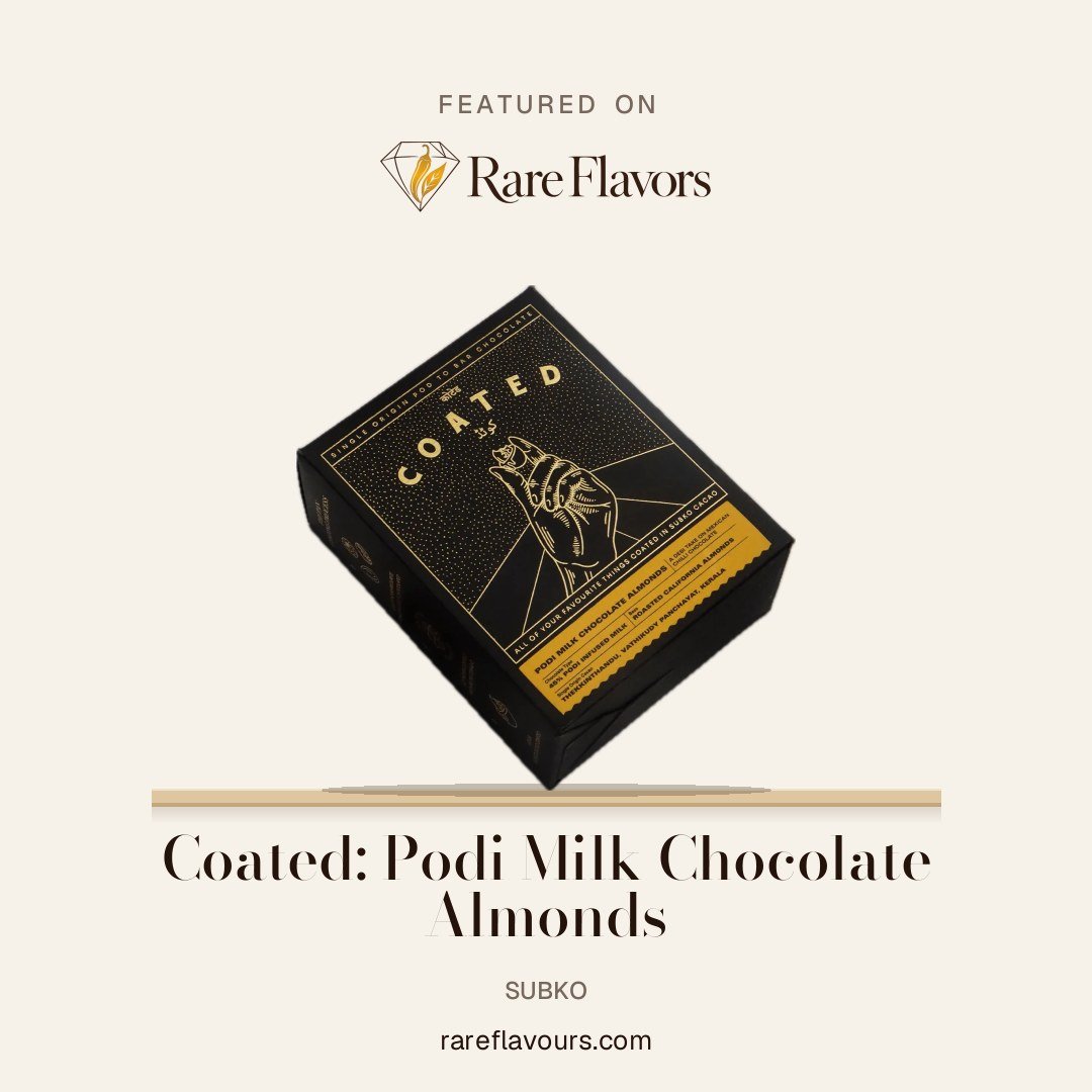 Coated: Podi Milk Chocolate Almonds: featured on Rare Flavours