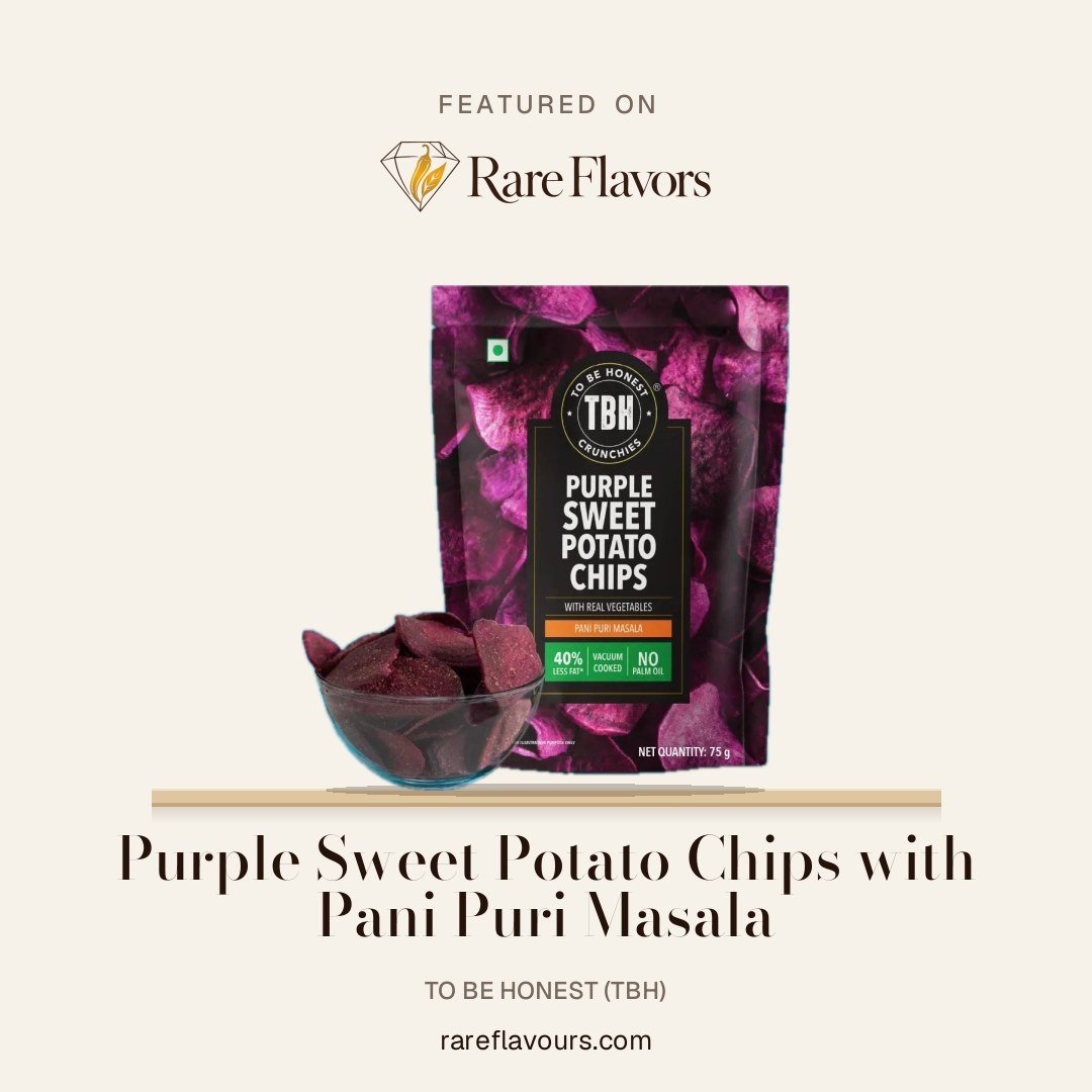 Purple Sweet Potato Chips with Pani Puri Masala: featured on Rare Flavours