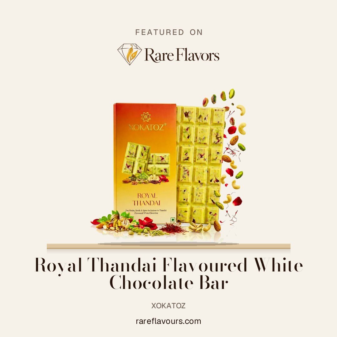 Royal Thandai Flavoured White Chocolate Bar: featured on Rare Flavours